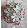 Hängedeko Blumenkugel blau/rosa