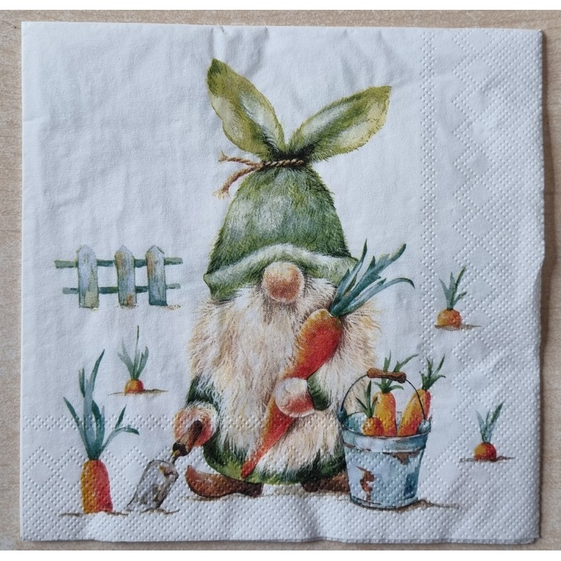 Serviette Wichtel/Karotte