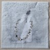 Serviette Engel schwarz/weiss