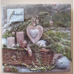 Servietten Weihnachtskorb
