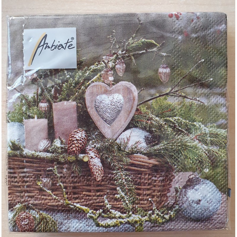 Servietten Weihnachtskorb