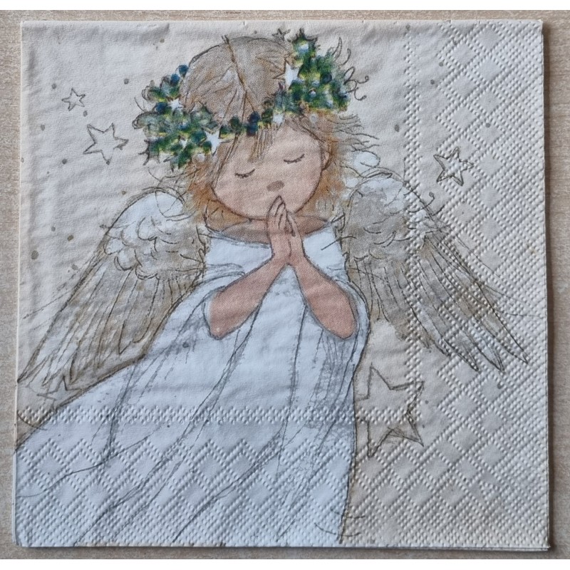 Serviette Engelmädchen betend