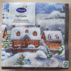 Servietten Schnee/Häuser