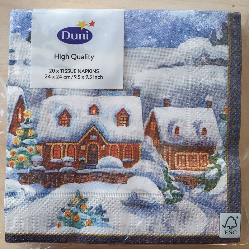 Servietten Schnee/Häuser