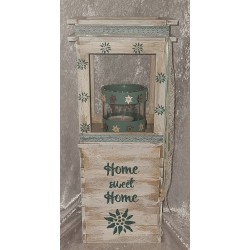 Laternen Podest "Home sweet Home " natur/creme