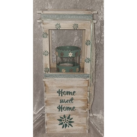 Laternen Podest "Home sweet Home " natur/creme