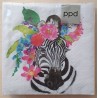 Servietten Zebra/Blumen