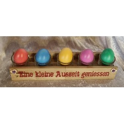 Teelicht/Eier Balken  " Eine kleine....."  rot
