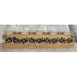 Teelicht/Eier Balken  Ranken schwarz