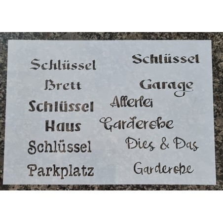 Schablone " Schlüssel Brett "