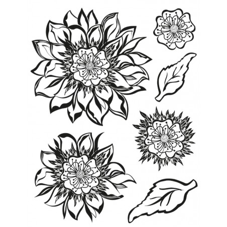 Clear Stamps Sonnenblumen/Blätter