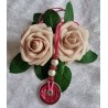 Kette lang mit Nespresso Kapsel  pink/weiss
