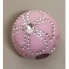 Kunststoff Perle mit Glitzer rosa