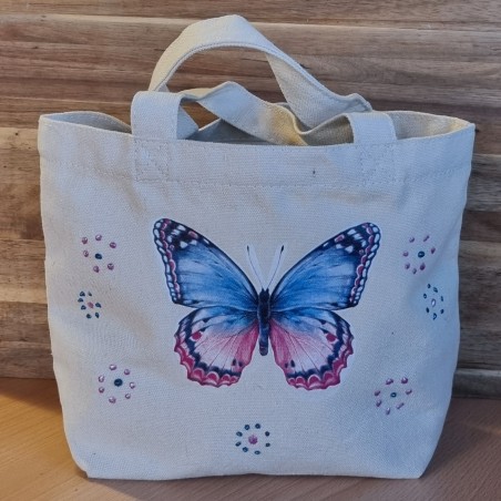 Tasche " Schmetterling blau/rosa "