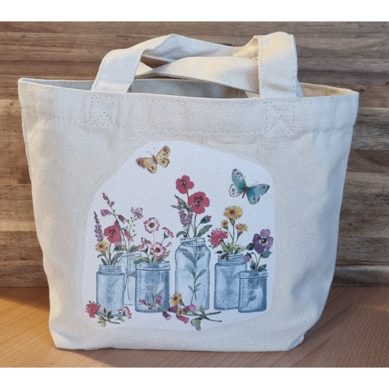 Tasche " Blumen in Gläser "