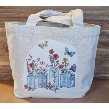 Tasche " Blumen in Gläser "