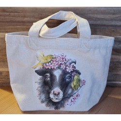 Tasche " Ziege mit Blumen "