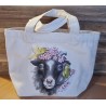 Tasche " Ziege mit Blumen "