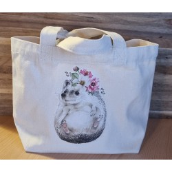 Tasche " Igel mit Blumen "