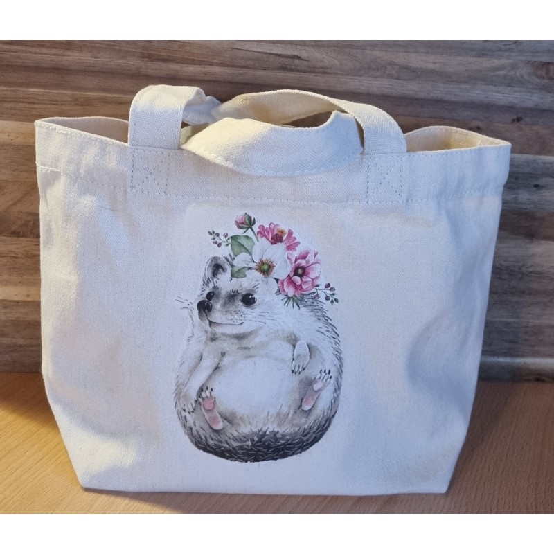Tasche " Igel mit Blumen "