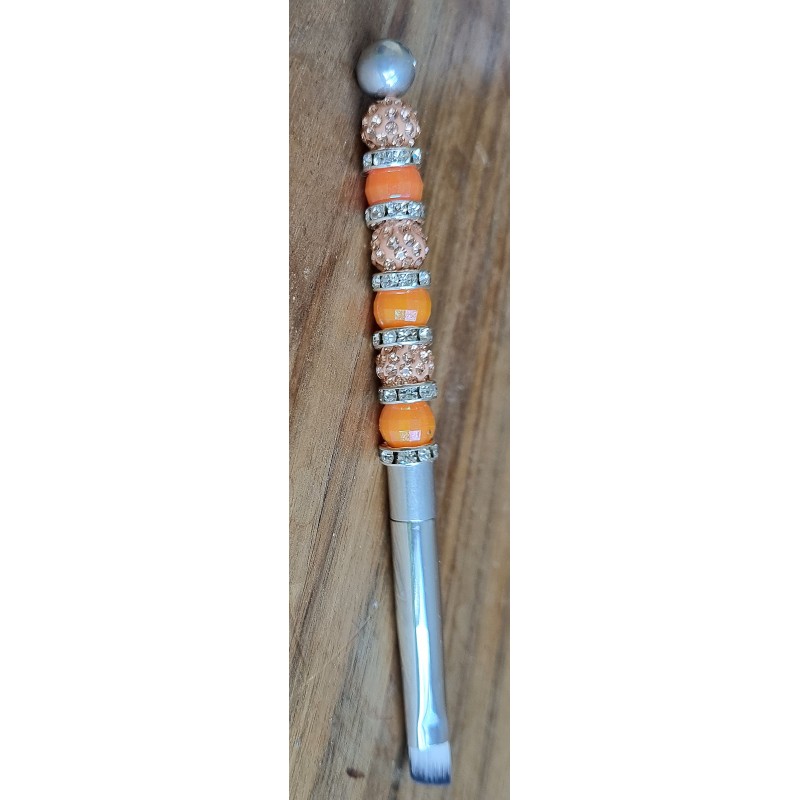 Kosmetik Pinsel klein und schräg   orange