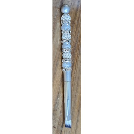 Kosmetik Pinsel klein und schräg   weiss