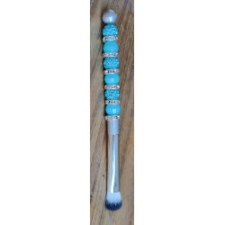 Kosmetik Pinsel klein und rund   türkis