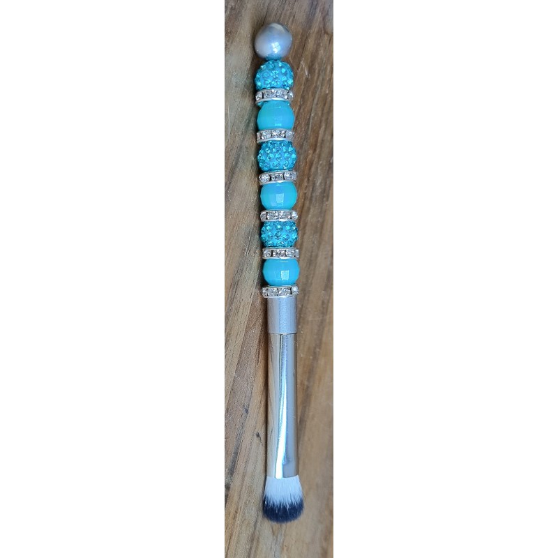 Kosmetik Pinsel klein und rund   türkis