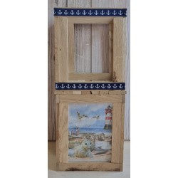Klötzchen Doppel-Laterne Robben/Leuchtturm