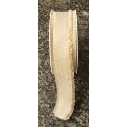 Dekoband Leinen beige