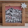 Scherenschnitt Alpenfeeling/Dekoband Edelweiss rot