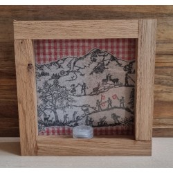 Scherenschnitt Alpenfeeling/Dekoband Edelweiss rot