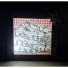 Scherenschnitt Alpenfeeling/Dekoband Edelweiss rot