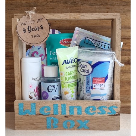 Wellness/Beauty Kistchen " Wellness Box "  Heute ist Dein Tag/türkis