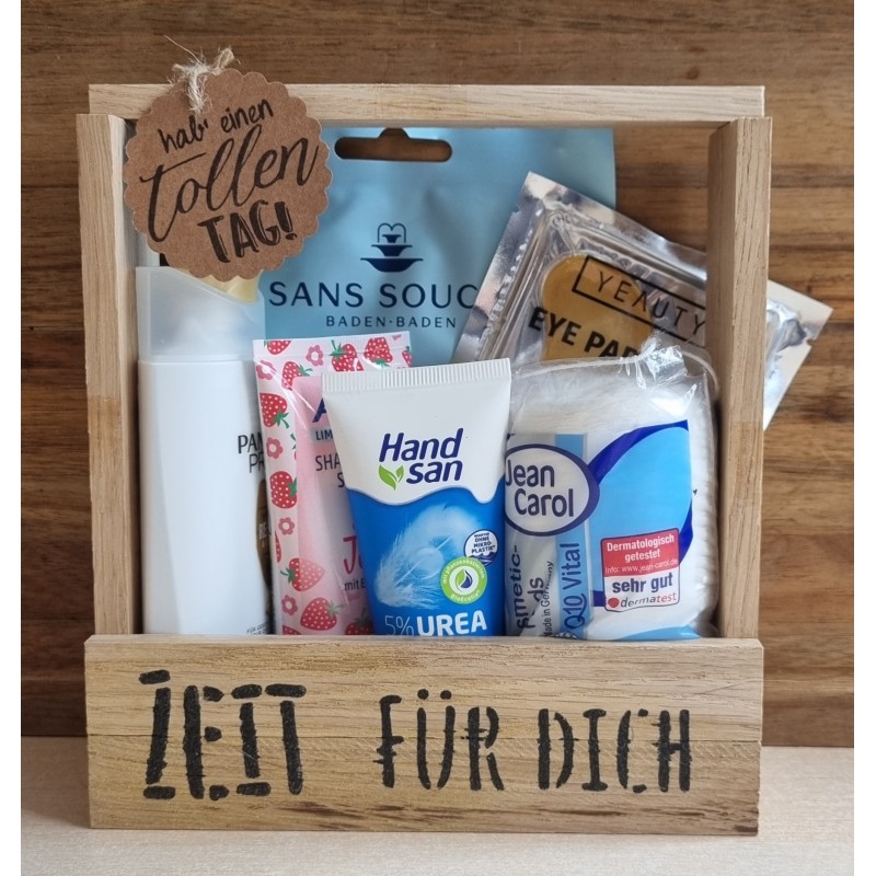 Wellness/Beauty Kistchen " Zeit für Dich "  hab einen tollen Tag/schwarz