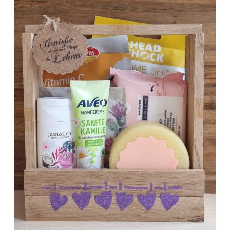 Wellness/Beauty Kistchen " Geniesse die kleinen...."  Herzen/violette