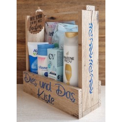 Wellness/Beauty Kistchen " Dies und Das  Kistchen "  Wer schön sein will muss lachen/blau