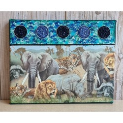 Bild " Wild Life " blau/grün Töne