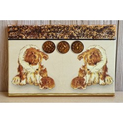 Bild " Hund und Katze " braun Töne