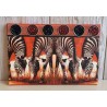 Bild " Zebras " orange Töne