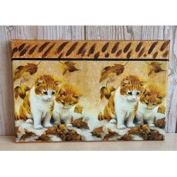 Bild " Katzen " beige Töne