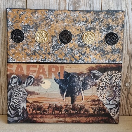 Bild " Safari " schwarz/bronze Töne