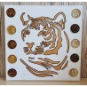 Bild " Tiger Kopf " bronze Töne
