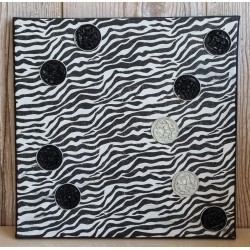 Bild " Zebra Muster " weiss/schwarz Töne
