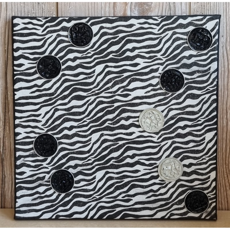 Bild " Zebra Muster " weiss/schwarz Töne