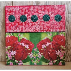 Bild " Rosen " rot/grün Töne