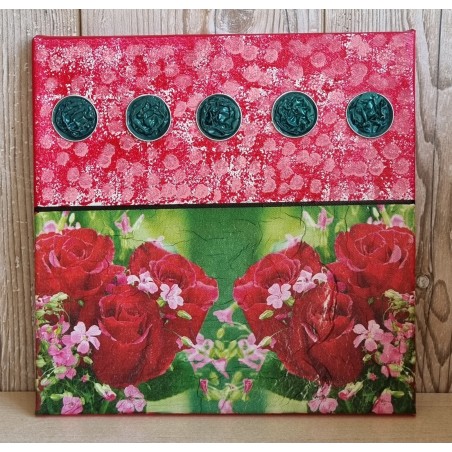 Bild " Rosen " rot/grün Töne