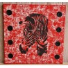 Bild " Zebra " rot/schwarz Töne