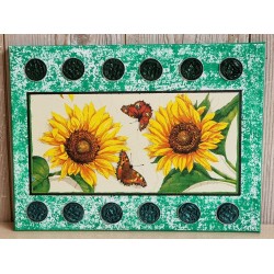 Bild " Sonnenblumen " grün Töne