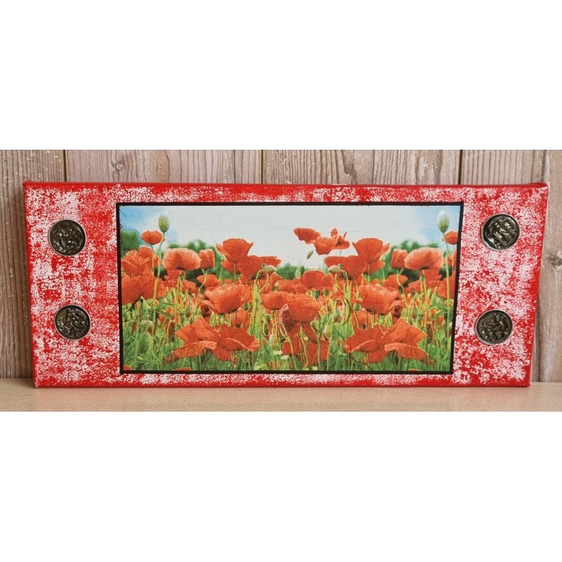 Bild " Mohnblumen " rot Töne
